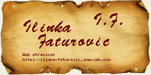 Ilinka Faturović vizit kartica